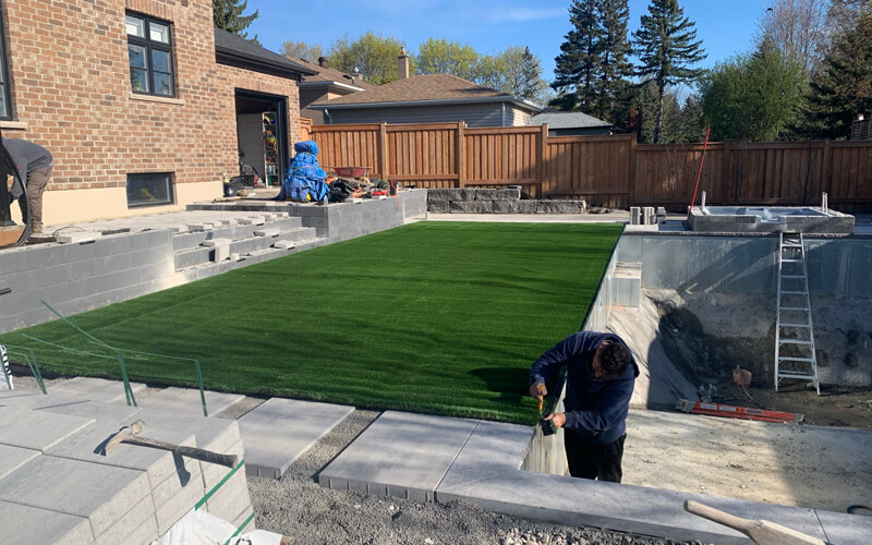 Imitation Grass Installation Woodbridge Ontario